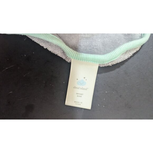 Cloud Island Baby Elephant Washcloth Mint Trim lovey - Picture 7 of 7
